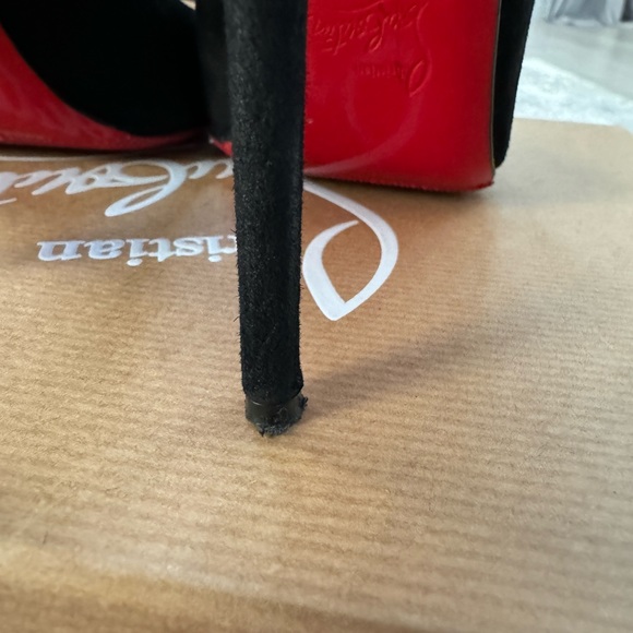 Christian Louboutin So Kate 120 Pumps Shoes Size 37.5 Black Suede - Picture 7 of 13